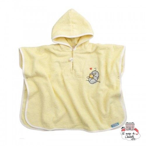 Poncho de bain (T86/92) - Humphrey's corner Jaune - BBJ-pbhumpjau - bébé-jou - Trousses et linge de bain - Le Nuage de Charlotte