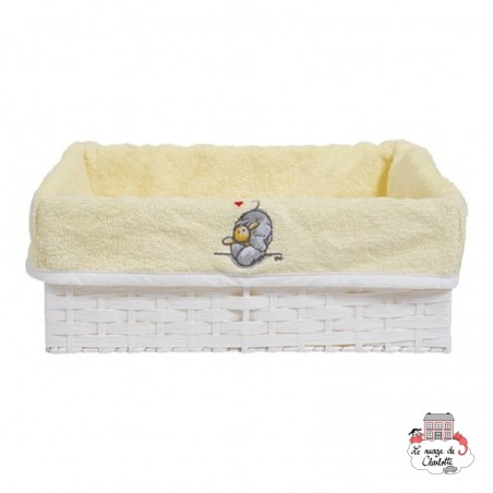 Basket cover - Humphrey's corner Yellow - BBJ-hphumpjau - bébé-jou - Bath linen - Le Nuage de Charlotte