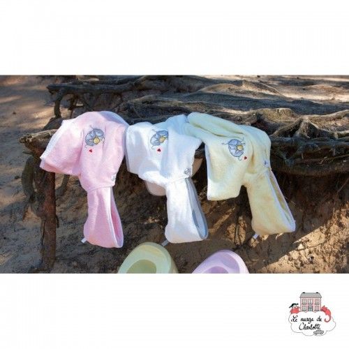 Poncho de bain (T86/92) - Humphrey's corner Rose - BBJ-pbhumpros - bébé-jou - Trousses et linge de bain - Le Nuage de Charlotte