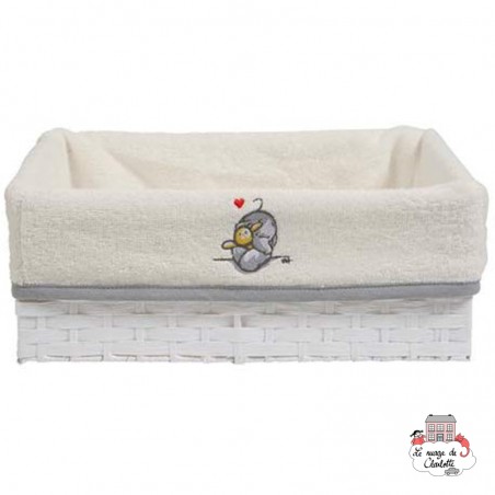 Basket cover - Humphrey's corner White - BBJ-hphumpbla - bébé-jou - Bath linen - Le Nuage de Charlotte