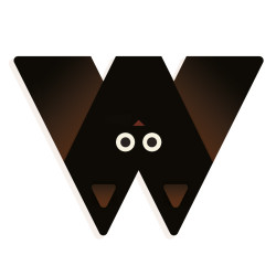 W - Graphic animal letter