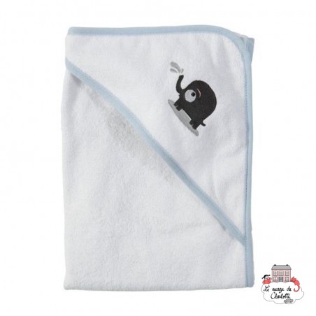 Bathing cape - Bibi and Bobo White - BBJ-cbbibo - bébé-jou - Bath linen - Le Nuage de Charlotte