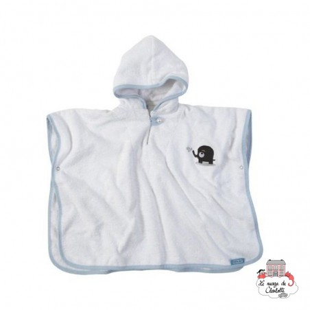 Bath poncho (T86/92) - Bibi and Bobo White - BBJ-pbbibo - bébé-jou - Bath linen - Le Nuage de Charlotte