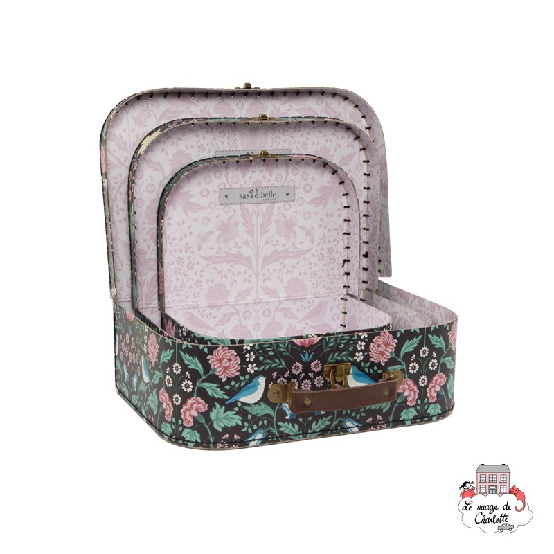 Midnight Garden Suitcases - Set of 3 - S&B0013 - Sass & Belle - Suitcases - Le Nuage de Charlotte