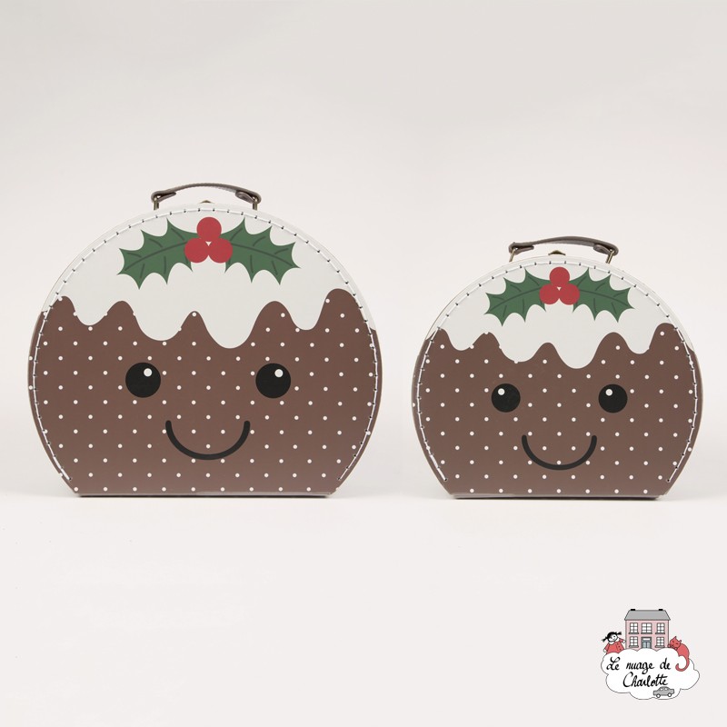 Set de 2 valises - Christmas Pudding Suitcases - S&B0015 - Sass & Belle - Valises - Le Nuage de Charlotte