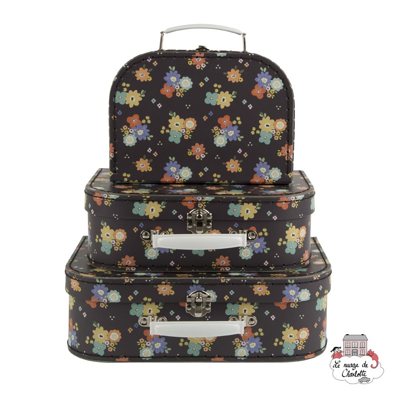 Set de 3 valises - Dahlia Floral - S&B0017 - Sass & Belle - Valises - Le Nuage de Charlotte