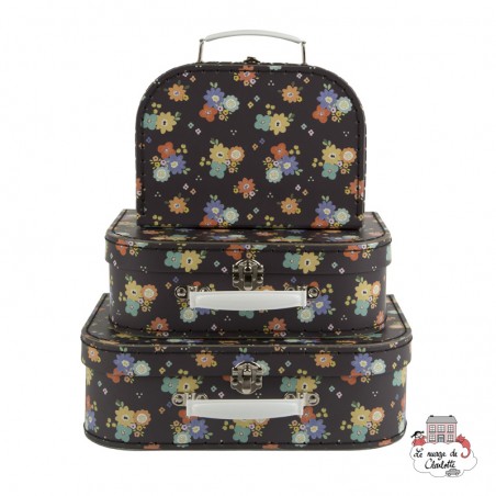 Set de 3 valises - Dahlia Floral - S&B0017 - Sass & Belle - Valises - Le Nuage de Charlotte