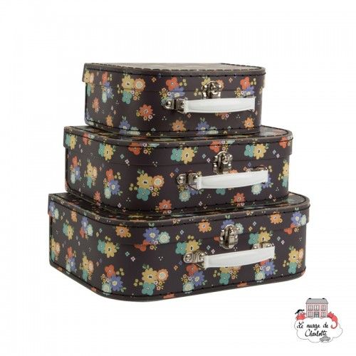 Set de 3 valises - Dahlia Floral - S&B0017 - Sass & Belle - Valises - Le Nuage de Charlotte