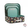 Set de 3 valises - Dahlia Floral - S&B0017 - Sass & Belle - Valises - Le Nuage de Charlotte