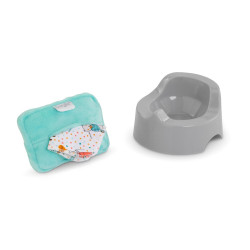 Potty and wipe for 30 and 36 cm baby dolls