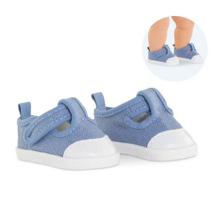 Blue sneakers for 36 cm baby doll