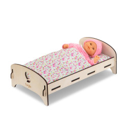 Wooden bed for 30 and 36 cm dolls