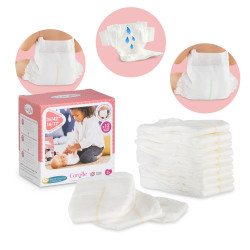 Box of 12 diapers for 36 and 42 cm baby dolls