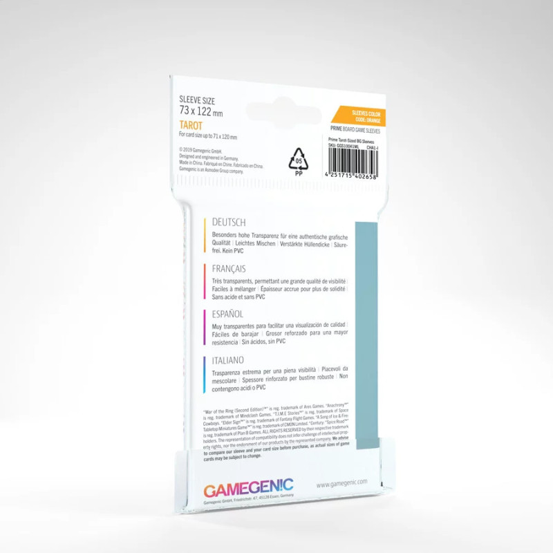 Gamegenic - Prime Board Game Sleeves - orange