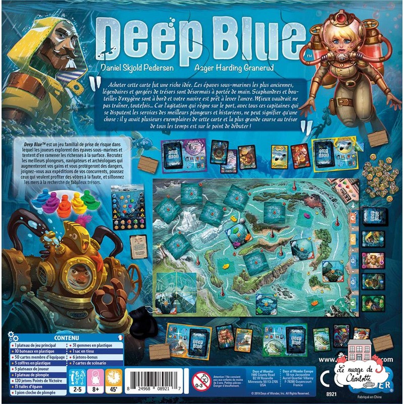 Deep Blue - DOW-75189 - Days of Wonder - Jeux de société - Le Nuage de Charlotte