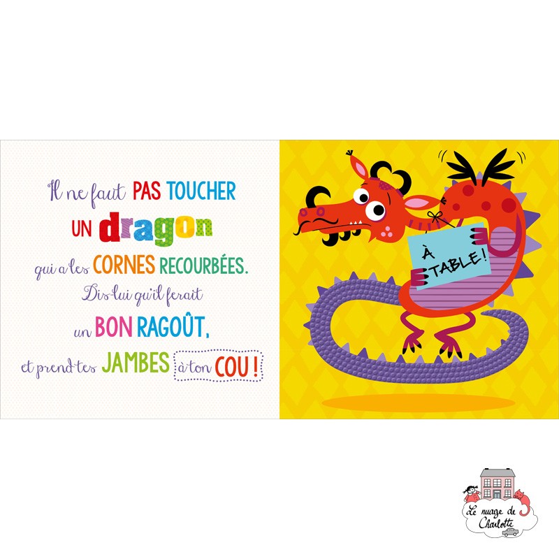 Il ne faut pas toucher un Dragon - 123-9782359903089 - Editions 123 Soleil - Imagiers et éveil - Le Nuage de Charlotte