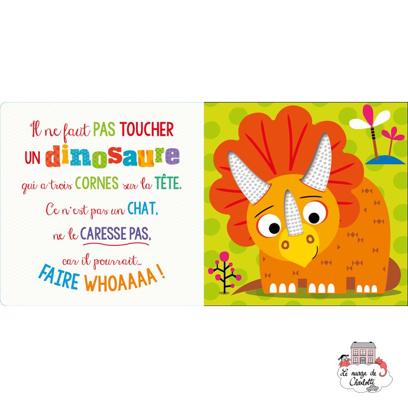 Il ne faut pas toucher un Dinosaure - 123-9782359902563 - Editions 123 Soleil - Imagiers et éveil - Le Nuage de Charlotte