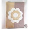 Mother Child Book Cover flower - beige - NEB-BNCfloBB - By Nébuline - Mother Child Book Covers - Le Nuage de Charlotte