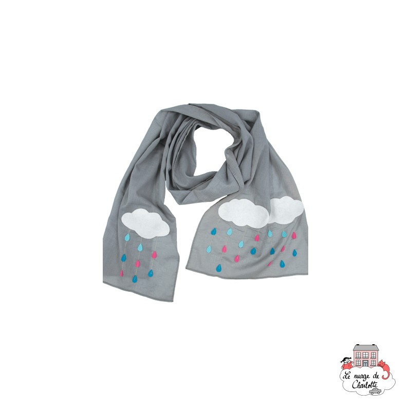 Cotton scarf clouds - NEB-BNCSclou - By Nébuline - Accessories - Le Nuage de Charlotte