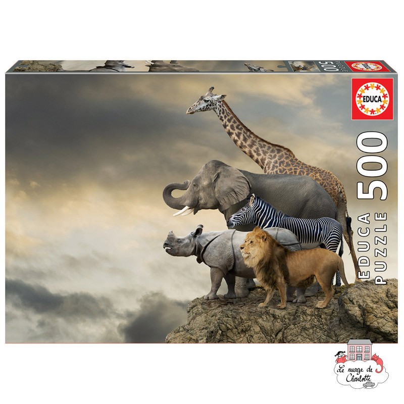 Animals on the Edge of a Cliff - EDU-16737 - Educa Borras - 100 pieces - Le Nuage de Charlotte