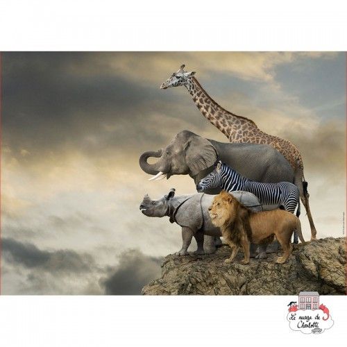 Animals on the Edge of a Cliff - EDU-16737 - Educa Borras - 100 pieces - Le Nuage de Charlotte