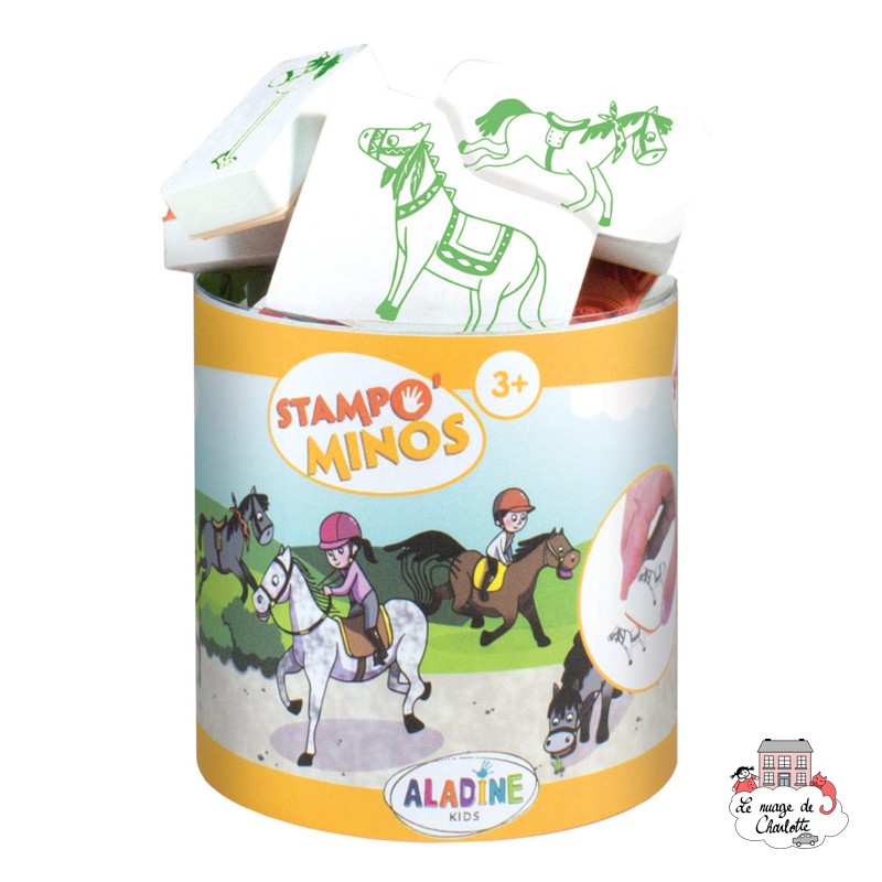 Stampo minos - Chevaux - ALA-85146 - AladinE - Tampons enfants - Le Nuage de Charlotte