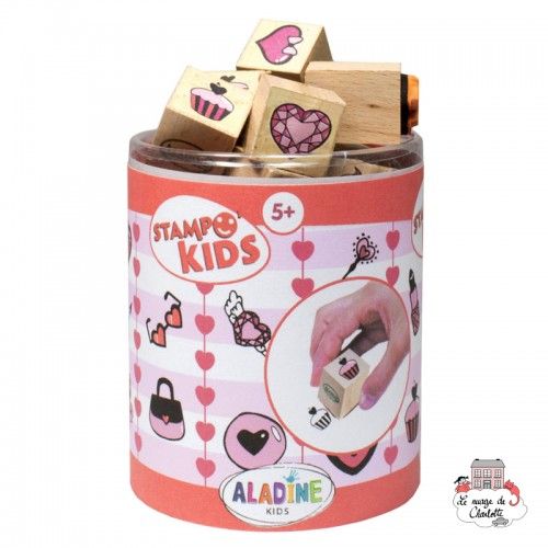 Stampo kids - Hearts - ALA-03408 - AladinE - Children's Stamps - Le Nuage de Charlotte