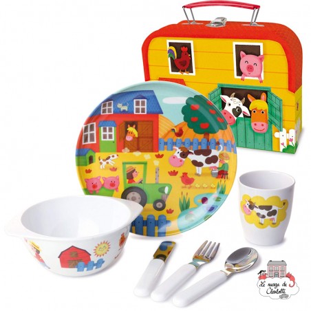 Melamine dinner set for toddlers - VIL-0801 - Vilac - Plates and Bowls - Le Nuage de Charlotte