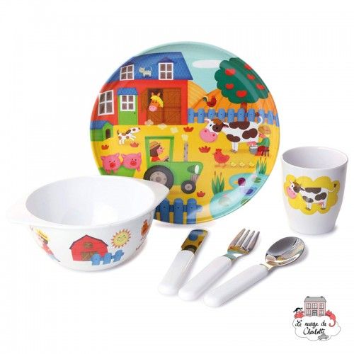 Melamine dinner set for toddlers - VIL-0801 - Vilac - Plates and Bowls - Le Nuage de Charlotte