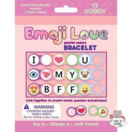 Pocos Emoji Love Bracelet Pastel Colors 13 pocos - POC-101123 - Luna Loop - Pocos - Le Nuage de Charlotte