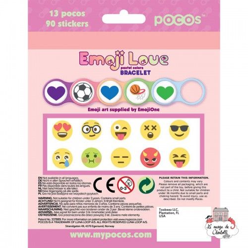 Pocos Emoji Love Bracelet Pastel Colors 13 pocos - POC-101123 - Luna Loop - Pocos - Le Nuage de Charlotte