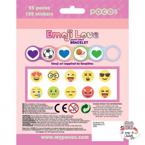 Pocos Emoji Love Pastel Colors Necklace 13 pocos - POC-101125 - Luna Loop - Pocos - Le Nuage de Charlotte