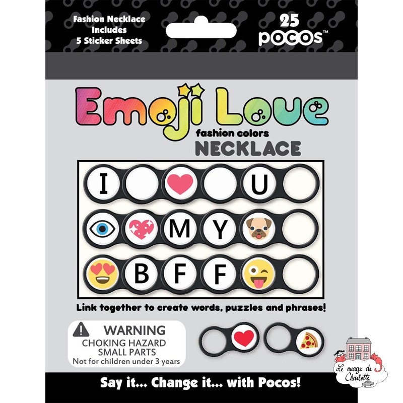 Pocos Emoji Love Collier Fashion Colors 13 pocos - POC-101126 - Luna Loop - Pocos - Le Nuage de Charlotte