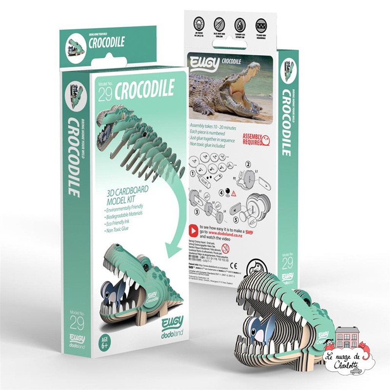 Eugy 029 - Crocodile - EUG-5313993 - dodoland - Maquettes en carton - Le Nuage de Charlotte