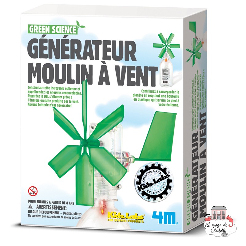 Green Science - Générateur moulin à vent - 4M-5663267 - 4M - Coffrets éducatifs - Le Nuage de Charlotte