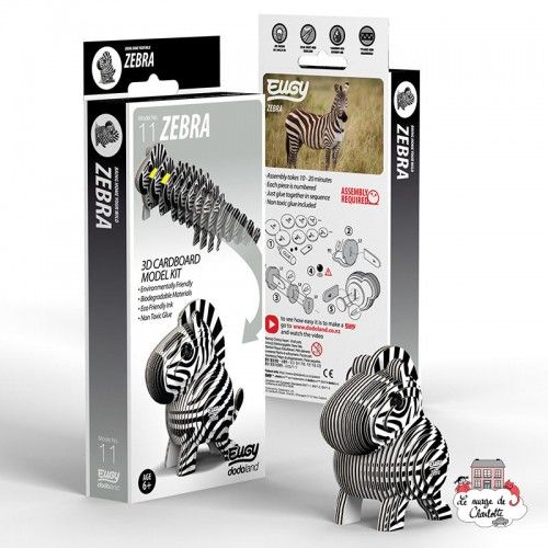 Eugy 011 - Zebra - EUG-5313906 - dodoland - Maquettes en carton - Le Nuage de Charlotte