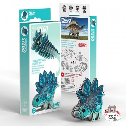 Eugy 007 - Stego Stegosaurus - EUG-5313935 - dodoland - Maquettes en carton - Le Nuage de Charlotte