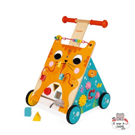 Multi-Activities Cat Baby Walker - JAN-J08005 - Janod - Ride-on, walkers and rocking - Le Nuage de Charlotte