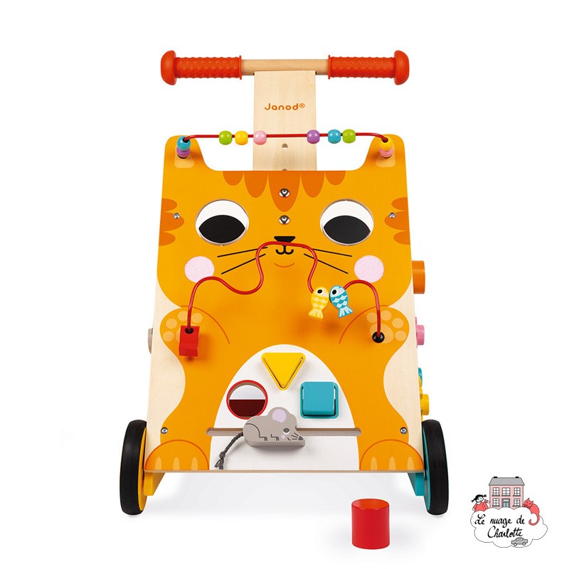 Multi-Activities Cat Baby Walker - JAN-J08005 - Janod - Ride-on, walkers and rocking - Le Nuage de Charlotte