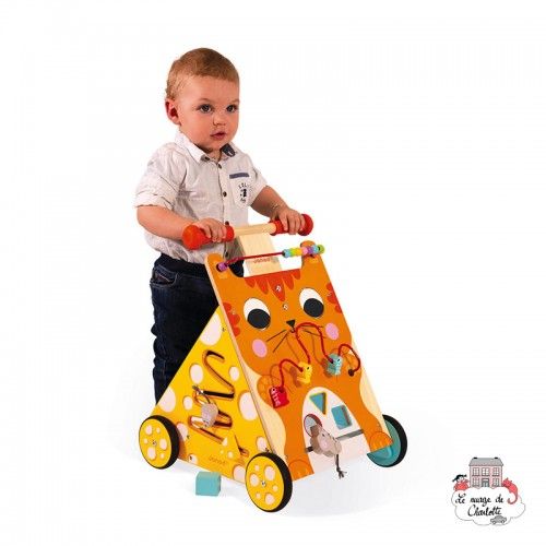 Multi-Activities Cat Baby Walker - JAN-J08005 - Janod - Ride-on, walkers and rocking - Le Nuage de Charlotte