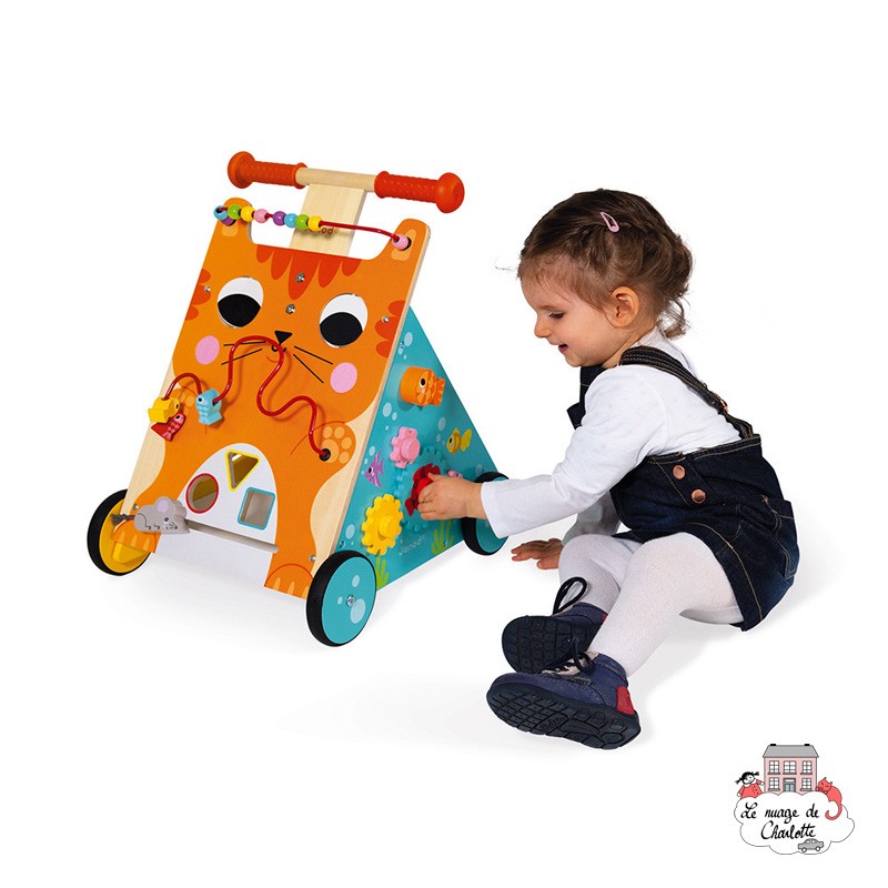 Multi-Activities Cat Baby Walker - JAN-J08005 - Janod - Ride-on, walkers and rocking - Le Nuage de Charlotte