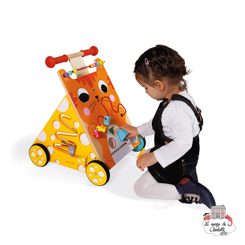 Multi-Activities Cat Baby Walker - JAN-J08005 - Janod - Ride-on, walkers and rocking - Le Nuage de Charlotte