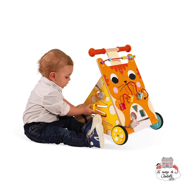 Multi-Activities Cat Baby Walker - JAN-J08005 - Janod - Ride-on, walkers and rocking - Le Nuage de Charlotte