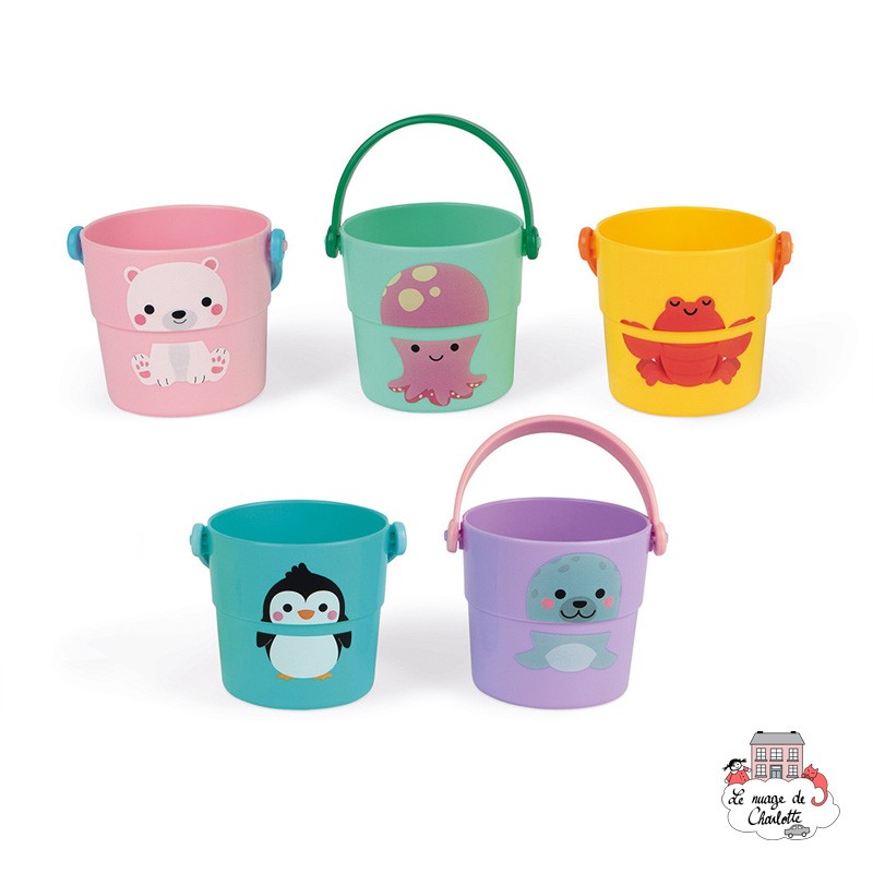 5 Activities Buckets - JAN-J04724 - Janod - Water Play - Le Nuage de Charlotte