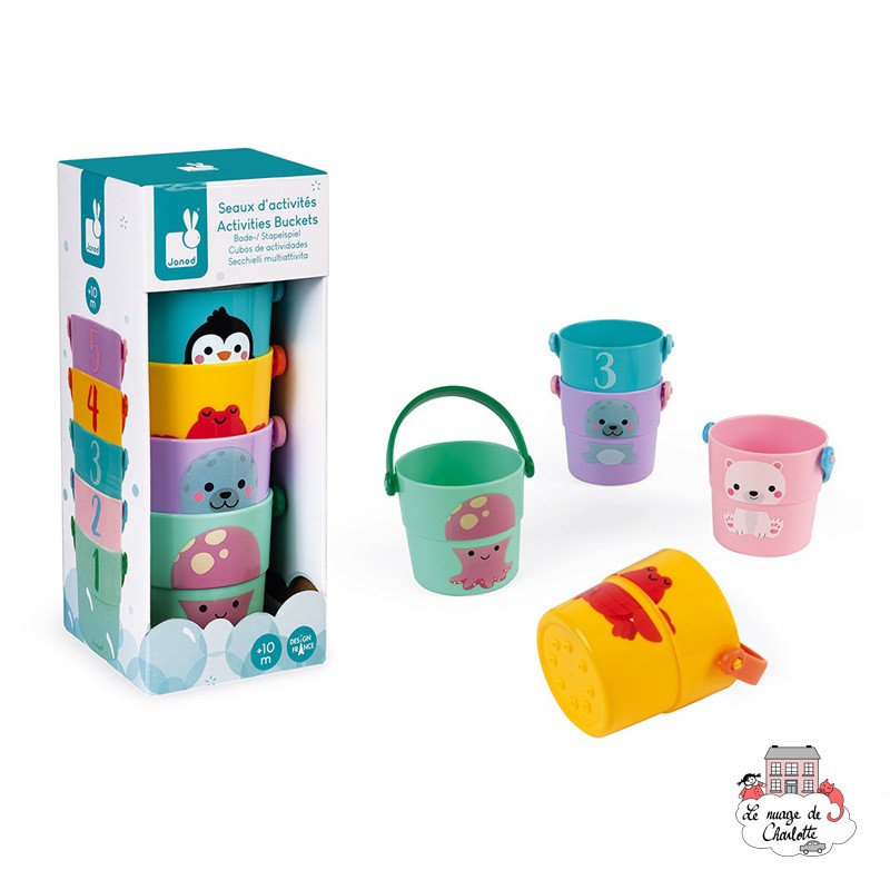 5 Activities Buckets - JAN-J04724 - Janod - Water Play - Le Nuage de Charlotte