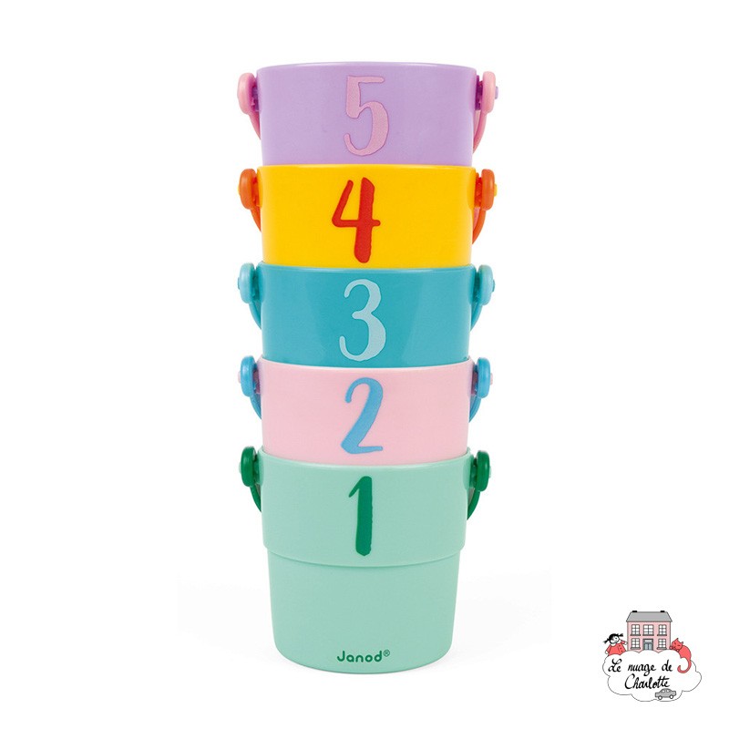 5 Activities Buckets - JAN-J04724 - Janod - Water Play - Le Nuage de Charlotte