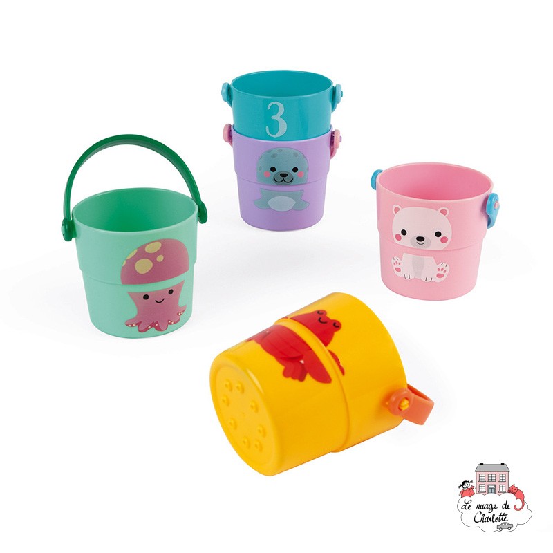 5 Activities Buckets - JAN-J04724 - Janod - Water Play - Le Nuage de Charlotte