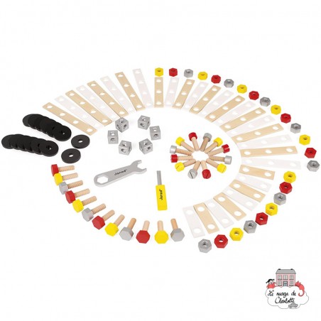 Redmaster DIY Barrel - 100 Pieces - JAN-J06486 - Janod - Wooden blocks and boards - Le Nuage de Charlotte