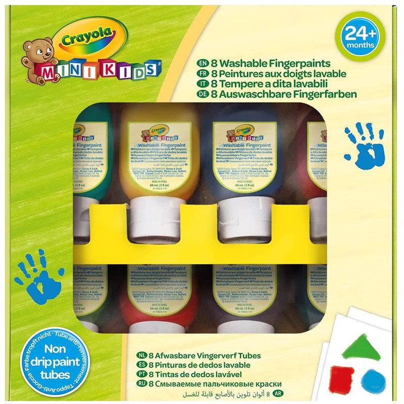 Acheter Mini Kids - 8 peintures aux doigts lavable - Peintures - Cr