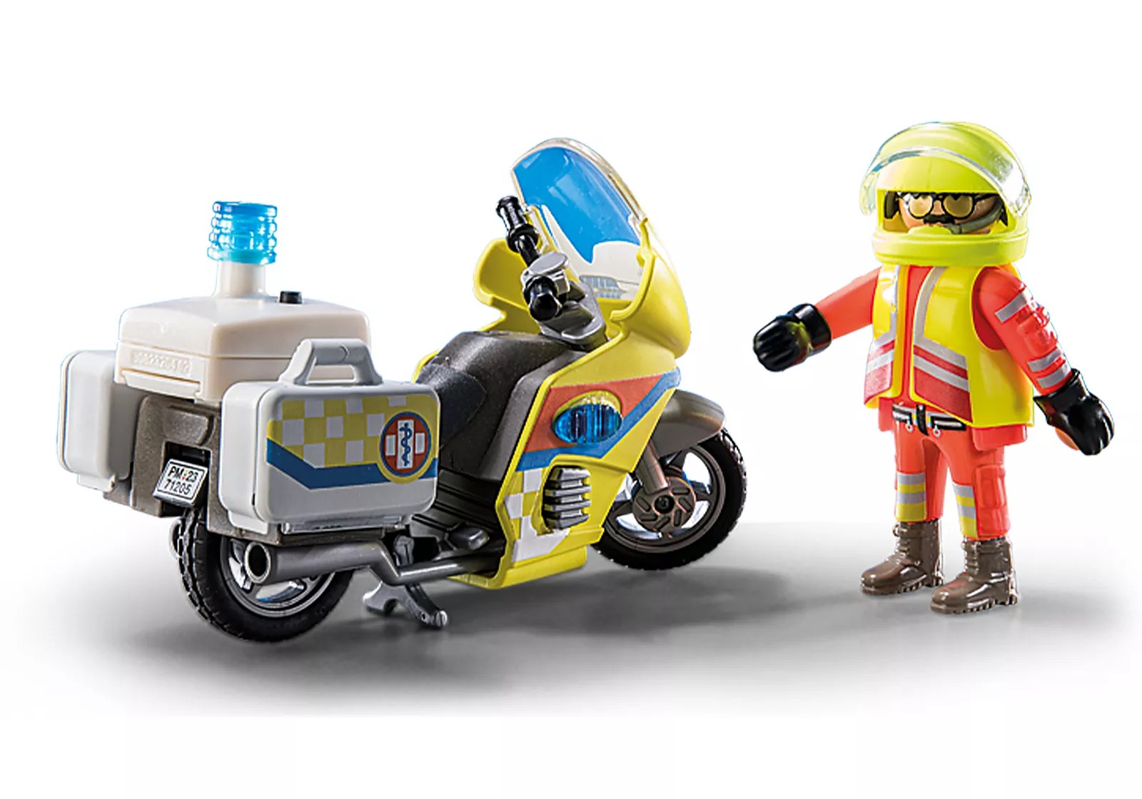 Acheter Urgentiste avec moto et effet lumineux - Playmobil - Playmo